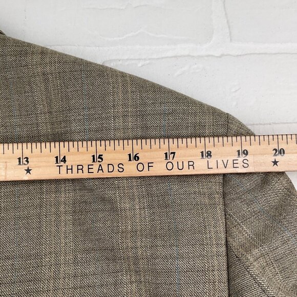 Jos A Bank Blazer Men 41R Green Plaid Gordon Signature Wool Silk Jacket Classic - Picture 12 of 14